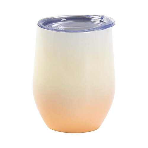 Kruus hõõgveini jaoks 360 ml sublimatsiooni jaoks - valge-virsikavärvi gradient