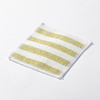 Posavasos de lona 10 x 10 cm crema con rayas verde claro para sublimación