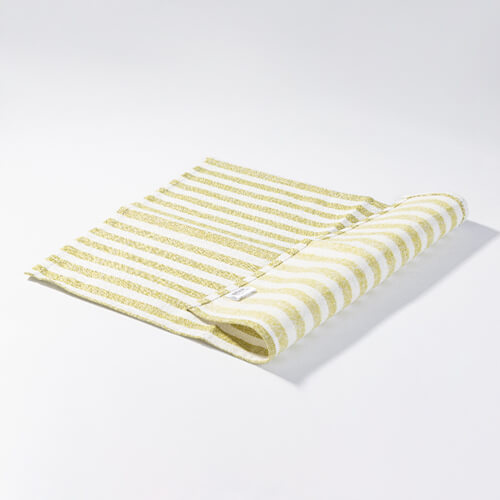 Set de table en toile 50 x 35,5 cm crème à rayures vert clair pour sublimation