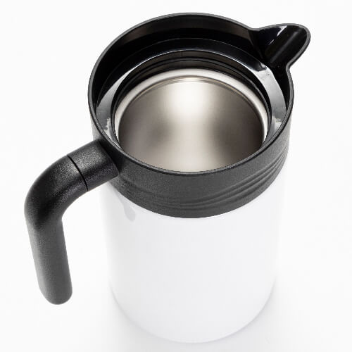 Rozsdamentes acél 1500 ml-es termikus kávéskanna szublimációs kávéhoz - fehér