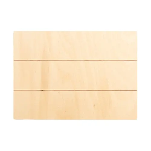 Marco de fotos rectangular de madera contrachapada, a rayas, 17,8 x 12,7 cm