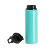 Aluminum water bottle 750 ml with plastic lid with sublimation handle - mint