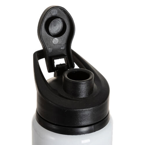 750 ml water bottle with a sublimation flap - white