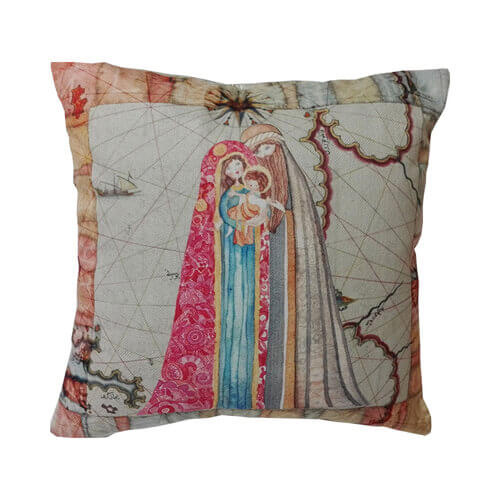 Funda de lino 38 x 38 cm para impresión por sublimación - Ángeles