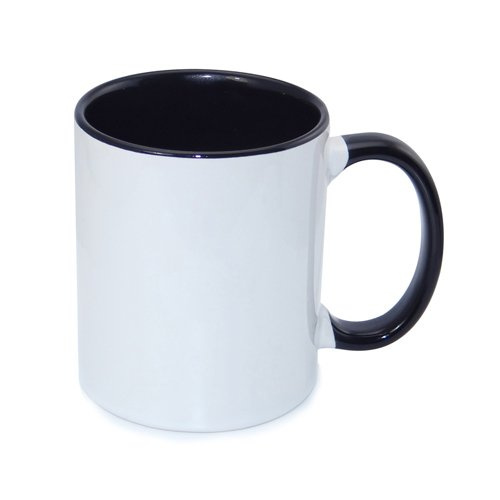 ECO 330 ml FUNNY krūzīte melna Sublimācijas termopārneses tehnoloģija