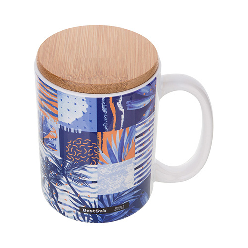 Bambusowa pokrywka z uszczelką do kubka 330 ml