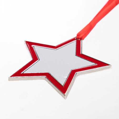 Pendentif sapin de Noël en métal pour sublimation - Star