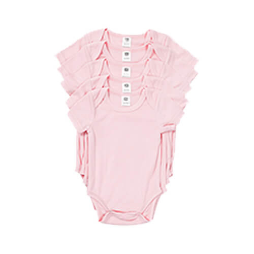 Kinderbody met korte mouwen voor sublimatie - roze