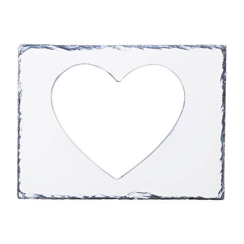 Fénykép gránit - képkeret - szív SBBH54 szublimációhoz