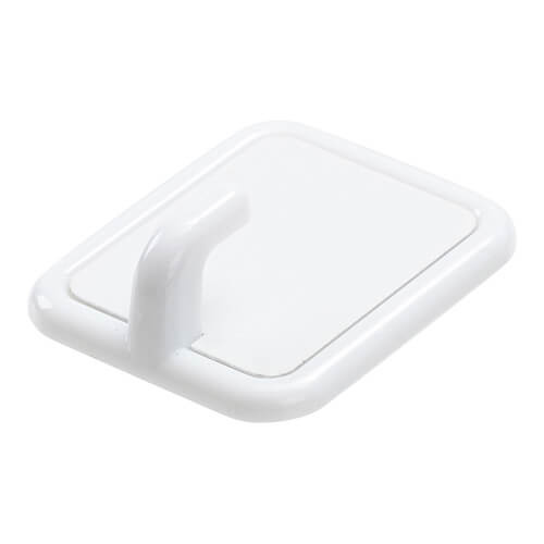 Kleine plastic hanger voor sublimatie - witte rechthoek