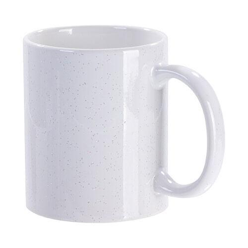 Taza brillante con purpurina 330 ml para sublimación