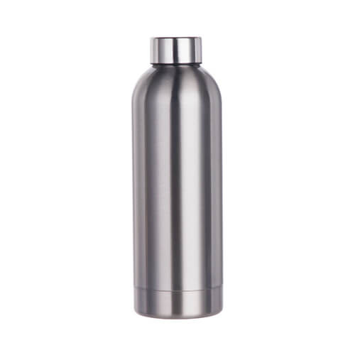 750 ml urheilupullo ruostumattomasta teräksestä sublimaatiota varten - hopea