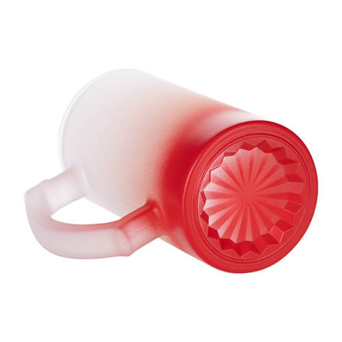 470 ml mok van matglas voor sublimatie - rood verloop