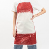 Linen apron Bleached Starry Red for sublimation