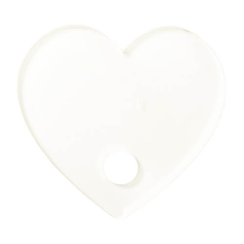 Navneskilt i akryl til 780 / 900 / 1050 / 1260 ml krus til sublimering - hjerte