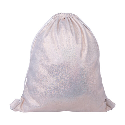 Glitter back bag 33 x 42 cm for sublimation - champagne