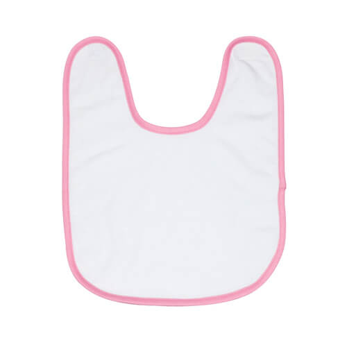 Bavoir éponge pour bébé bordure rose Sublimation Transfert Thermique