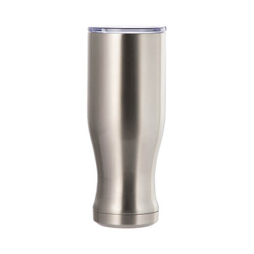 600 ml sublimeringsglas i rustfrit stål - sølv