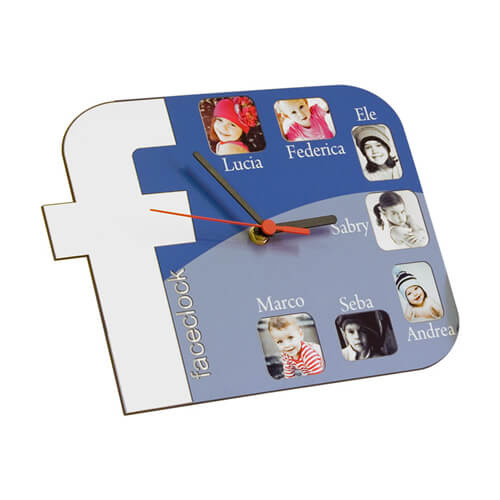 Wandklok gemaakt van MDF - Facebook - Sublimatie Thermal Transfer