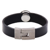 Leren armband met cirkel - zwart Sublimatie
