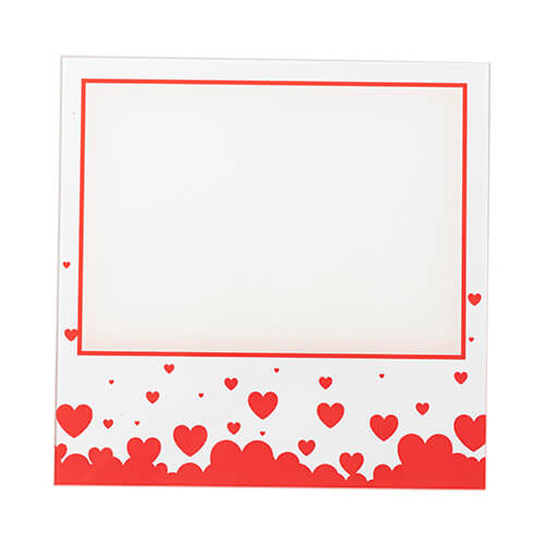 Sklenený rám na sublimáciu - 20 x 20 cm - Red Love