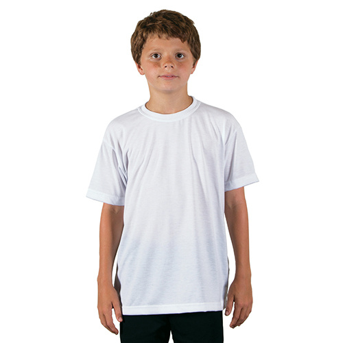 Basic jeugd T-shirt met korte mouwen voor sublimatie - wit