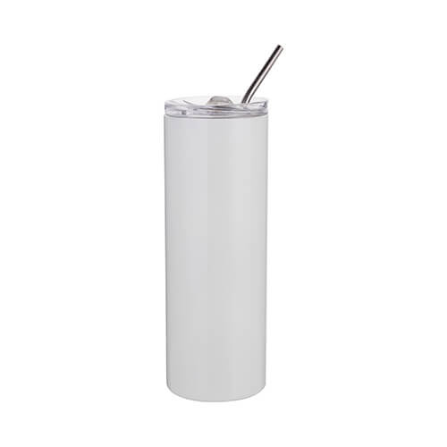 600 ml hrnček so slamkou na sublimáciu - biely