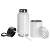 Stainless steel bottle / cup 500 ml 2 in 1 for sublimation - white