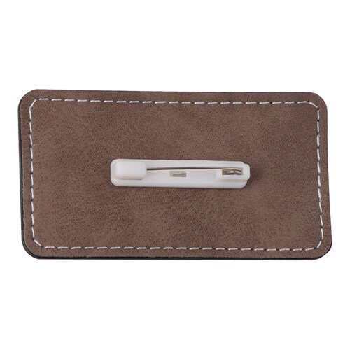 Δερμάτινη κονκάρδα 8,2 x 4,4 cm για εξάχνωση - γκρι