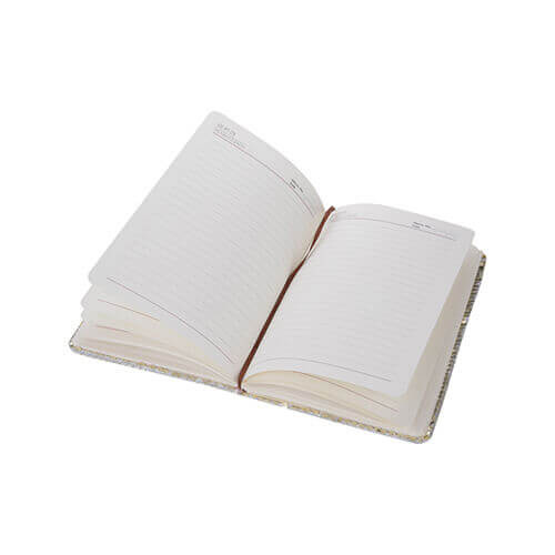 Cuaderno A5 con tapa con lentejuelas para sublimación - dorado