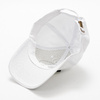 Casquette de baseball en coton avec patch velcro rond pour sublimation - blanc