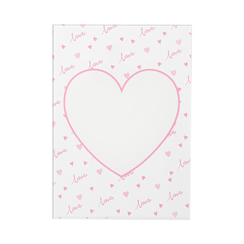 Stekleni okvir za sublimacijo - 12,7 x 17,8 cm - Red Love