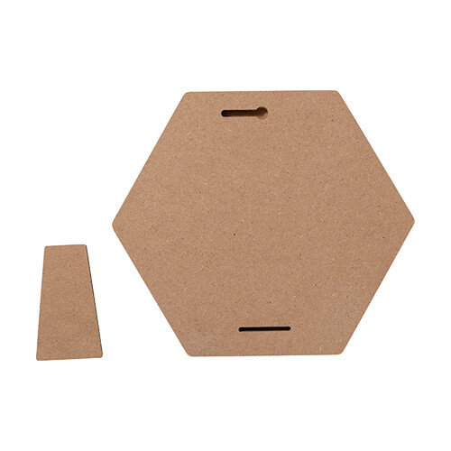 Šesťhranný fotorámik z MDF na sublimáciu - 17,8 x 20,3 cm