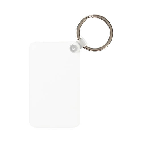 Egyoldalas MDF kulcstartó szublimációhoz - téglalap 3.8 x 6.3 cm