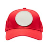 Casquette de baseball en coton avec patch velcro rond pour sublimation - rouge