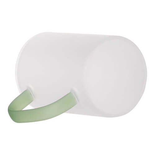 360 ml frostat glas med ljusgrönt handtag för sublimering