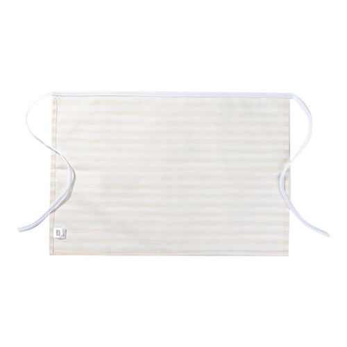 Canvas sublimatieschort - crème met gele strepen