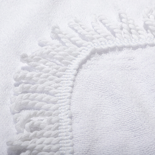 Serviette microfibre 152 x 76 cm à franges pour sublimation - blanc