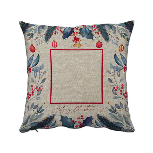 Dvobarvna platnena prevleka za vzglavnik 38 x 38 cm za sublimacijo - XMAS-3