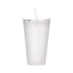 450ml himmeä lasi, jossa on kansi ja olki sublimaatiota varten