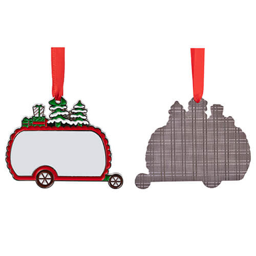 Metalen kerstboomlabel voor sublimatie - camping