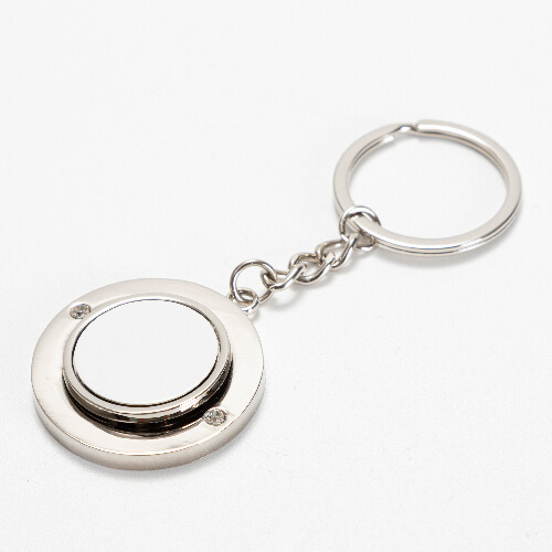Porte-clés rotatif pour sublimation - cercle