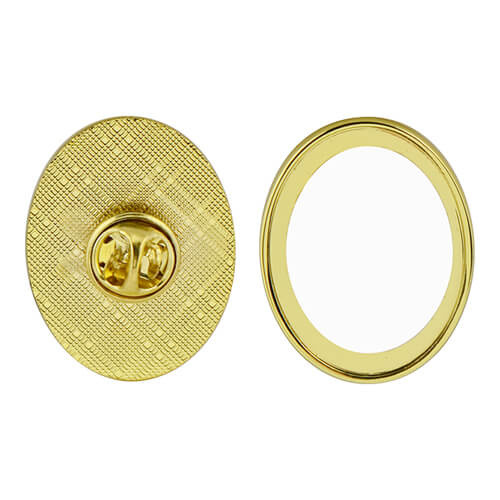 Guld oval pin Sublimering termisk overførsel