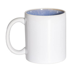 330 ml mok met geglazuurde binnenkant voor sublimatie - lichtblauw