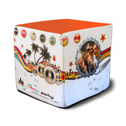 Dvobojna satenska jastučnica za kvadratni puf, pogodna za sublimaciju - Sun