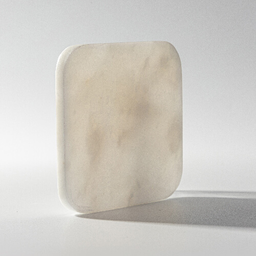 Sous-verre, 10 x 10 cm, en marbre blanc et liège pour sublimation - carré