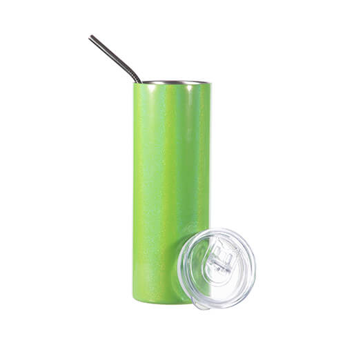 600 ml hrnček so slamkou na sublimáciu - dúhovo zelený