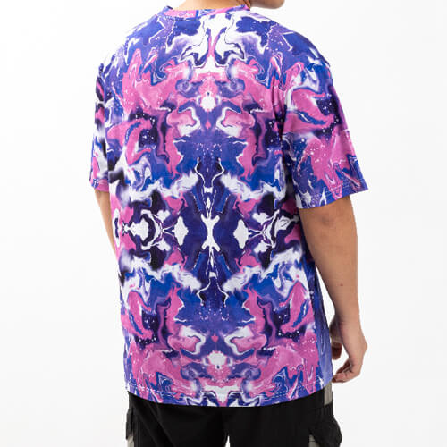 T-shirt Bomuldslignende Bleget Bloom Blå til sublimering