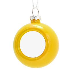 Boule de Noël Ø 6 cm pour sublimation - jaune brillant