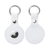 Porte-clés en cuir / étui AirTag pour sublimation - blanc